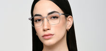Load image into Gallery viewer, Matte Light Grey Rectangle Full Rim Unisex Eyeglasses by Lenskart Air-221876