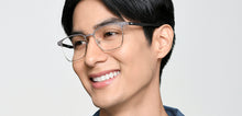 Load image into Gallery viewer, Matte Light Grey Rectangle Full Rim Unisex Eyeglasses by Lenskart Air-221876