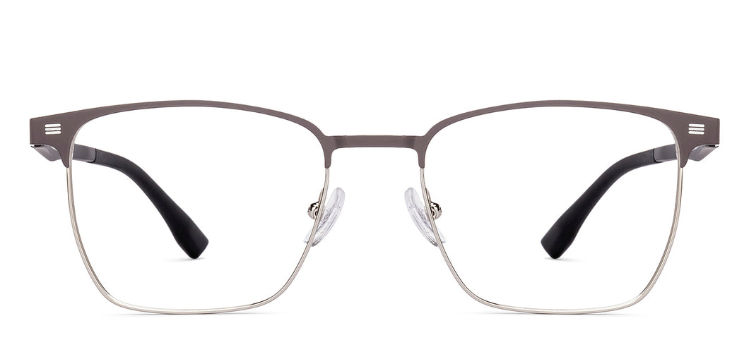 Matte Light Grey Rectangle Full Rim Unisex Eyeglasses by Lenskart Air-221876