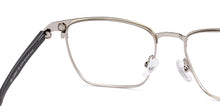 Load image into Gallery viewer, Matte Light Grey Rectangle Full Rim Unisex Eyeglasses by Lenskart Air-221876