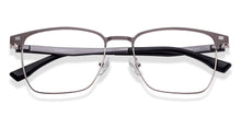Load image into Gallery viewer, Matte Light Grey Rectangle Full Rim Unisex Eyeglasses by Lenskart Air-221876