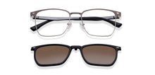 Load image into Gallery viewer, Matte Light Grey Rectangle Full Rim Unisex Eyeglasses by Lenskart Air-221876