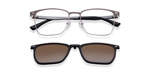 Matte Light Grey Rectangle Full Rim Unisex Eyeglasses by Lenskart Air-221876