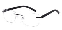 Load image into Gallery viewer, Black Rectangle Rimless Unisex Eyeglasses by Lenskart Air-225543