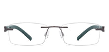 Load image into Gallery viewer, Green Rectangle Rimless Unisex Eyeglasses by Lenskart Air-225550