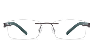 Green Rectangle Rimless Unisex Eyeglasses by Lenskart Air-225550
