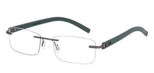 Green Rectangle Rimless Unisex Eyeglasses by Lenskart Air-225550