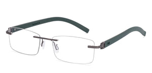 Green Rectangle Rimless Unisex Eyeglasses by Lenskart Air-225550