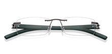 Load image into Gallery viewer, Green Rectangle Rimless Unisex Eyeglasses by Lenskart Air-225550