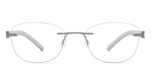 Silver Round Rimless Unisex Eyeglasses by Lenskart Air-225551