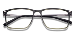 Black Rectangle Full Rim Unisex Eyeglasses by Lenskart Air-225781