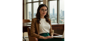 Dark Grey Round Full Rim Unisex Clip-on Eyeglasses by Lenskart Air-228878