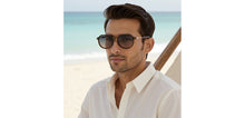 Load image into Gallery viewer, Dark Grey Round Full Rim Unisex Clip-on Eyeglasses by Lenskart Air-228878