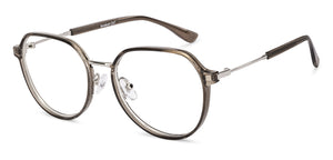 Dark Grey Round Full Rim Unisex Clip-on Eyeglasses by Lenskart Air-228878