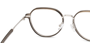 Dark Grey Round Full Rim Unisex Clip-on Eyeglasses by Lenskart Air-228878