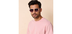 Transparent Pink Hexagonal Full Rim Unisex Clip-on Eyeglasses by Lenskart Air-228879