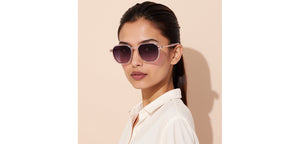 Transparent Pink Hexagonal Full Rim Unisex Clip-on Eyeglasses by Lenskart Air-228879