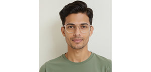 Transparent Pink Hexagonal Full Rim Unisex Clip-on Eyeglasses by Lenskart Air-228879