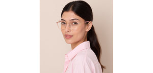 Transparent Pink Hexagonal Full Rim Unisex Clip-on Eyeglasses by Lenskart Air-228879