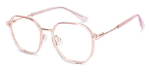 Load image into Gallery viewer, Transparent Pink Hexagonal Full Rim Unisex Clip-on Eyeglasses by Lenskart Air-228879