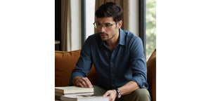 Clear Grey Square Full Rim Unisex Clip-on Eyeglasses by Lenskart Air-228880