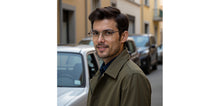 Load image into Gallery viewer, Clear Grey Square Full Rim Unisex Clip-on Eyeglasses by Lenskart Air-228880