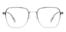 Load image into Gallery viewer, Clear Grey Square Full Rim Unisex Clip-on Eyeglasses by Lenskart Air-228880