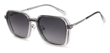 Load image into Gallery viewer, Clear Grey Square Full Rim Unisex Clip-on Eyeglasses by Lenskart Air-228880