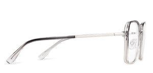Clear Grey Square Full Rim Unisex Clip-on Eyeglasses by Lenskart Air-228880