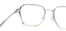 Load image into Gallery viewer, Clear Grey Square Full Rim Unisex Clip-on Eyeglasses by Lenskart Air-228880