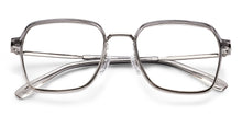 Load image into Gallery viewer, Clear Grey Square Full Rim Unisex Clip-on Eyeglasses by Lenskart Air-228880