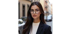 Black Square Full Rim Unisex Clip-on Eyeglasses by Lenskart Air-228881