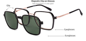 Black Square Full Rim Unisex Clip-on Eyeglasses by Lenskart Air-228881