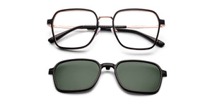 Black Square Full Rim Unisex Clip-on Eyeglasses by Lenskart Air-228881