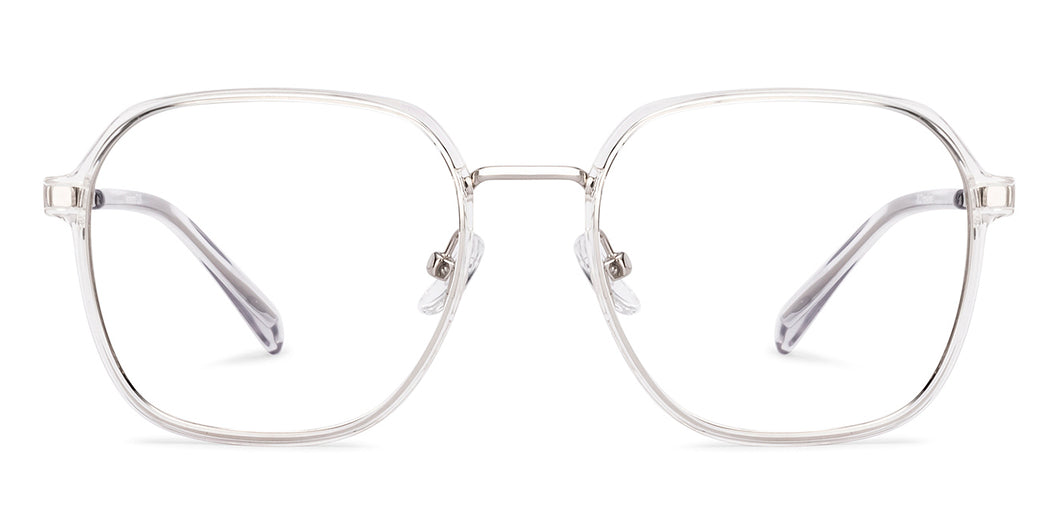 Clear Square Full Rim Unisex Clip-on Eyeglasses by Lenskart Air-228882