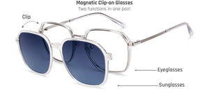 Clear Square Full Rim Unisex Clip-on Eyeglasses by Lenskart Air-228882