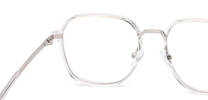 Clear Square Full Rim Unisex Clip-on Eyeglasses by Lenskart Air-228882