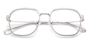 Clear Square Full Rim Unisex Clip-on Eyeglasses by Lenskart Air-228882
