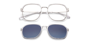 Clear Square Full Rim Unisex Clip-on Eyeglasses by Lenskart Air-228882