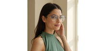 Load image into Gallery viewer, Blue Square Full Rim Unisex Clip-on Eyeglasses by Lenskart Air-228884