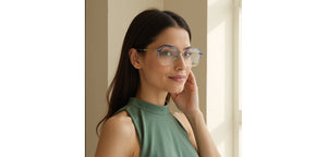 Blue Square Full Rim Unisex Clip-on Eyeglasses by Lenskart Air-228884