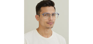 Blue Square Full Rim Unisex Clip-on Eyeglasses by Lenskart Air-228884