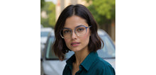Load image into Gallery viewer, Blue Square Full Rim Unisex Clip-on Eyeglasses by Lenskart Air-228884