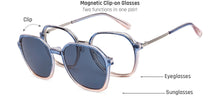 Load image into Gallery viewer, Blue Square Full Rim Unisex Clip-on Eyeglasses by Lenskart Air-228884