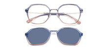 Load image into Gallery viewer, Blue Square Full Rim Unisex Clip-on Eyeglasses by Lenskart Air-228884