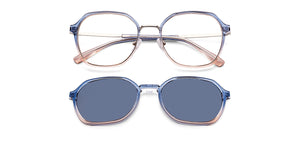 Blue Square Full Rim Unisex Clip-on Eyeglasses by Lenskart Air-228884
