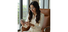 Load image into Gallery viewer, Blue Square Full Rim Unisex Clip-on Eyeglasses by Lenskart Air-228886