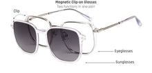 Load image into Gallery viewer, Blue Square Full Rim Unisex Clip-on Eyeglasses by Lenskart Air-228886
