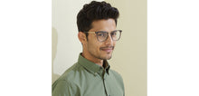 Load image into Gallery viewer, Clear Grey Square Full Rim Unisex Clip-on Eyeglasses by Lenskart Air-228887