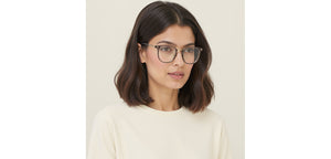 Clear Grey Square Full Rim Unisex Clip-on Eyeglasses by Lenskart Air-228887